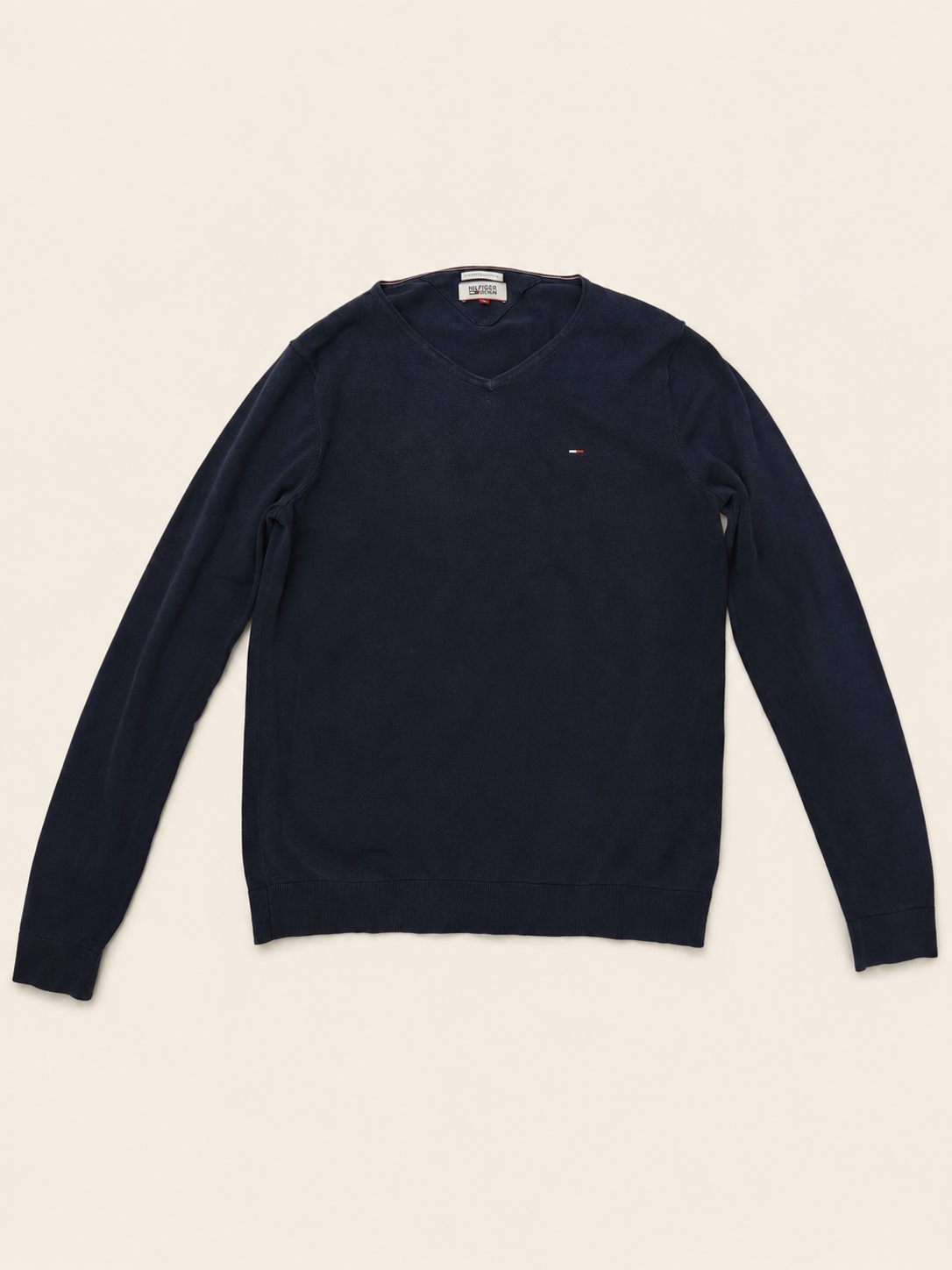 Pull fin bleu marine